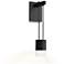 Suspenders 9" High Satin Black LED Wall Sconce Clear