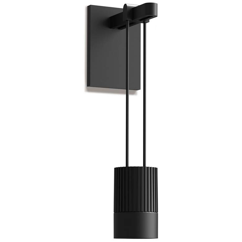 Image 1 Suspenders 9 inch High Satin Black LED Wall Sconce