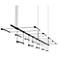Suspenders 96" Satin Black Linear Pendant With Rotational Luminaires