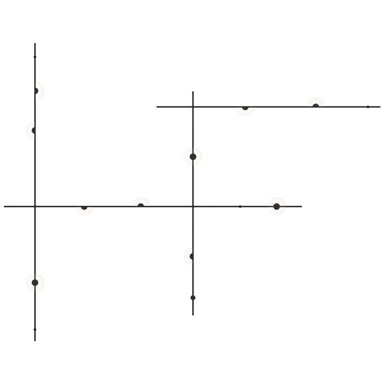 Image 1 Suspenders 97" High 13-Light Satin Black LED Wall Mount