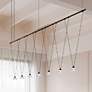 1_Suspenders 97" Wide Satin Black 1.Tier Linear Suspension
