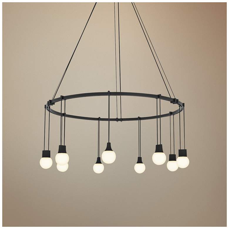 Image 1 Suspenders™ 26 1/4" Wide Black LED Multi Light Pendant