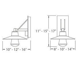 Image4 of Suspense 15"H x 10"W 1-Light Outdoor Wall Light in Black more views