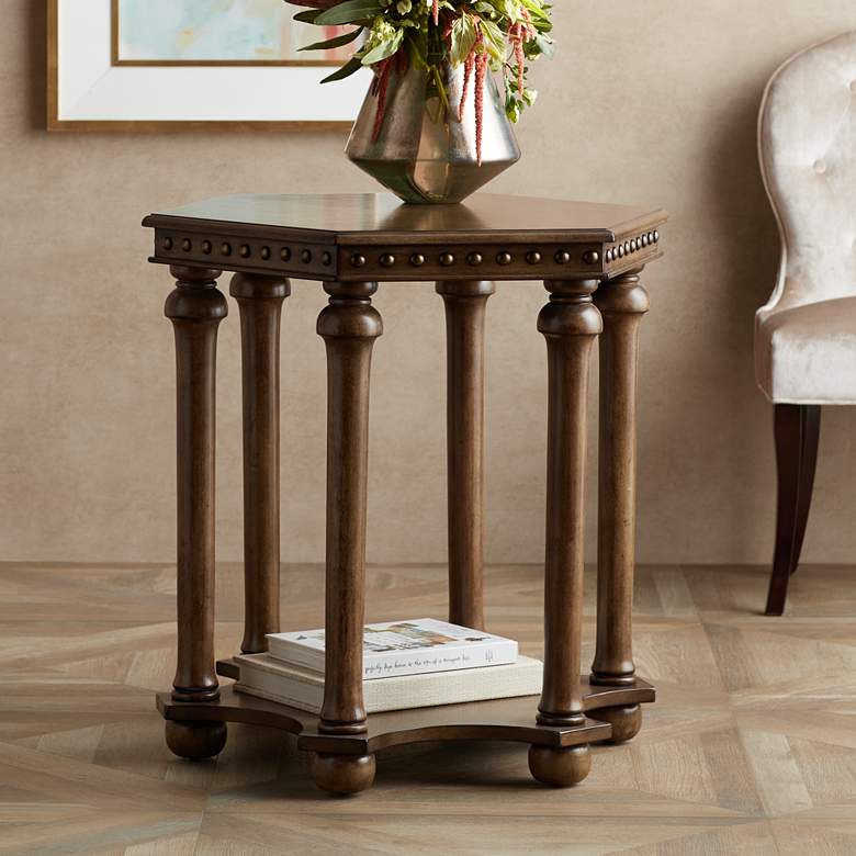 Image 1 Sussex 30 inch Wide Rustic Wood Accent Table