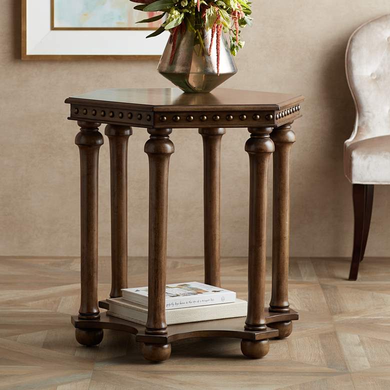 Image 1 Sussex 30" Wide Rustic Wood Accent Table