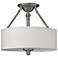 Sussex Collection Brushed Steel 16" Wide Ceiling Light