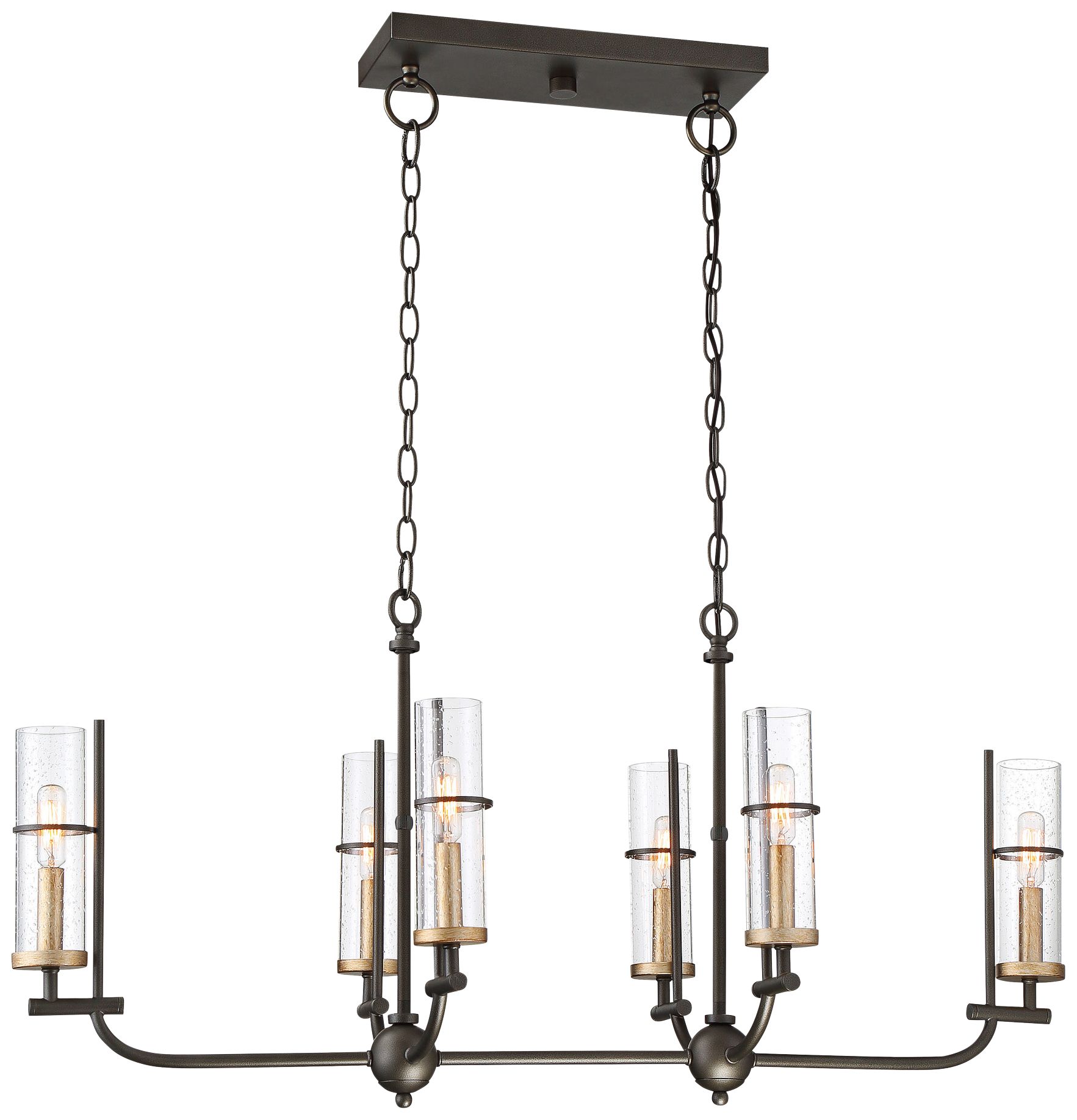 Sussex Court 38"W Iron Gold Kitchen Island Light Chandelier