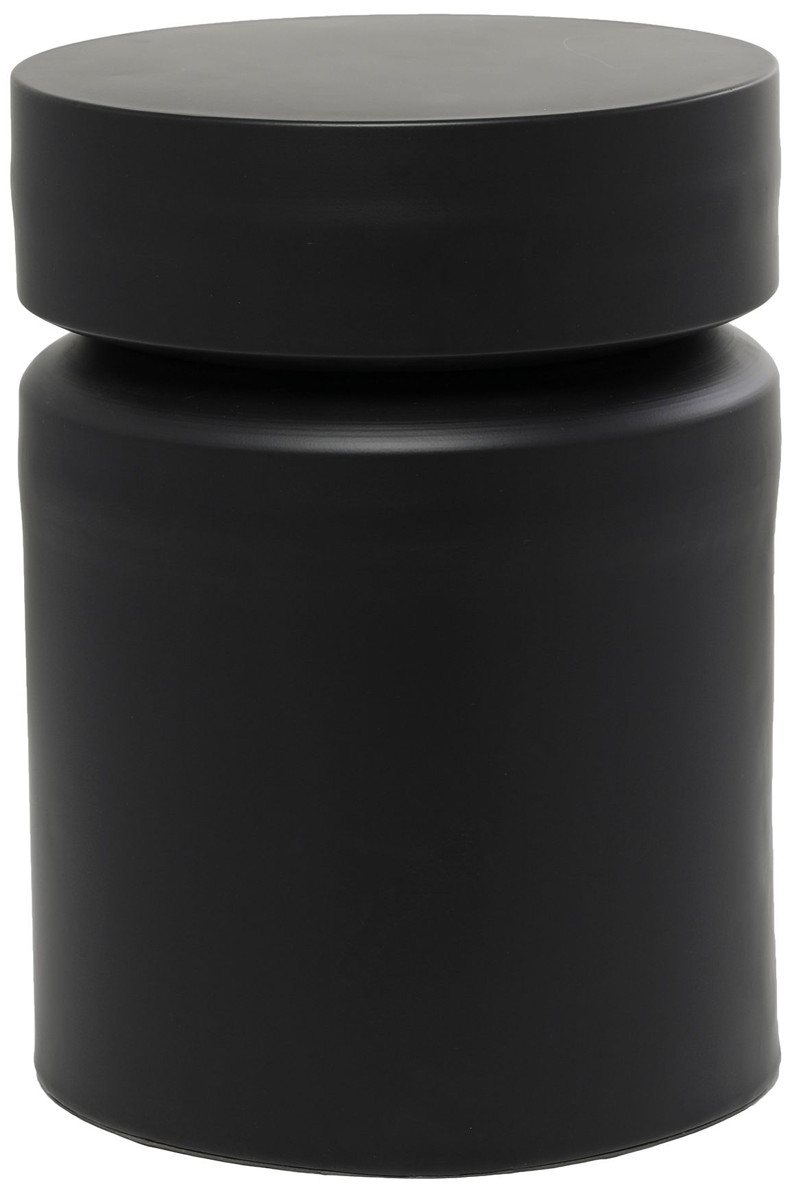 Sutcliffe 13 1/2" Wide Black Iron Drum Accent Table 6373A Lamps Plus