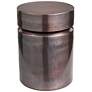 Sutcliffe 13 1/2" Wide Dark Copper Iron Drum Accent Table