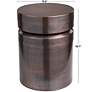 Sutcliffe 13 1/2" Wide Dark Copper Iron Drum Accent Table