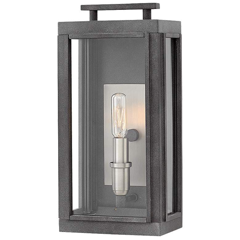 Image 1 Sutcliffe 14" High Antique Nickel Outdoor Wall Light