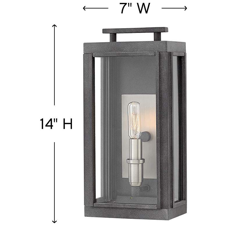 Image 4 Sutcliffe 14" High Antique Nickel Outdoor Wall Light more views