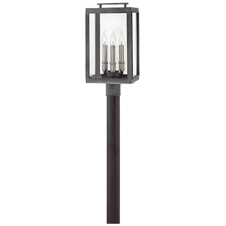 Image 1 Sutcliffe 20" High Antique Nickel Outdoor Post Light