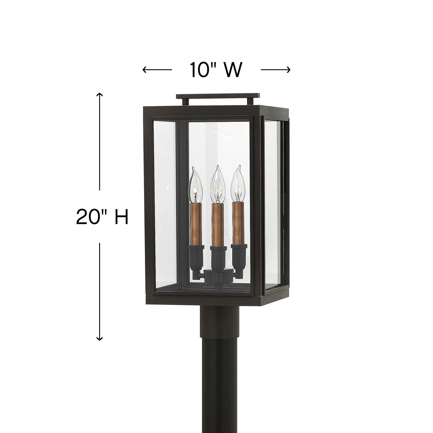 Thumbnail4 of Sutcliffe 20" High Oil Rubbed Bronze Outdoor Post Light more views