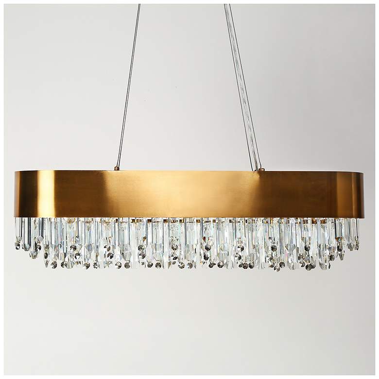 Image 4 Sutella 10-Light Crystal Gold Island Chandelier more views