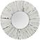Sutter Distressed White 36" Round Sunburst Wall Mirror