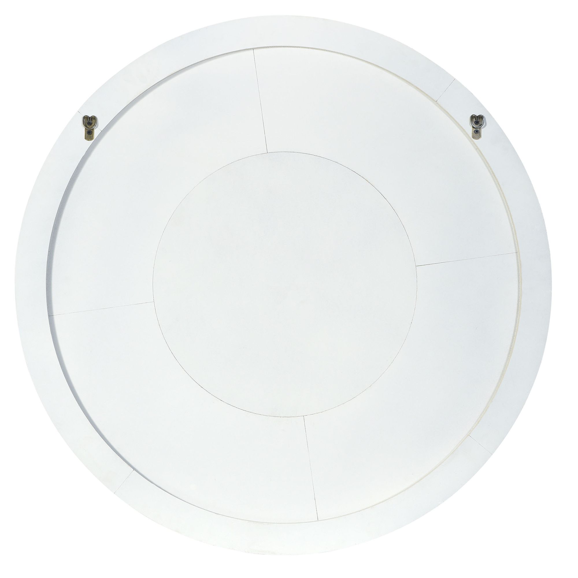 Image 4 Sutter Distressed White 36" Round Sunburst Wall Mirror more views