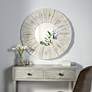 7_Sutter Distressed White 36" Round Sunburst Wall Mirror more views