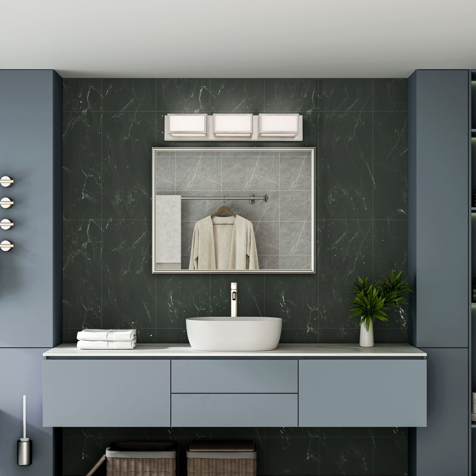 Sutter LED Light Brushed Nickel Bath Vanity