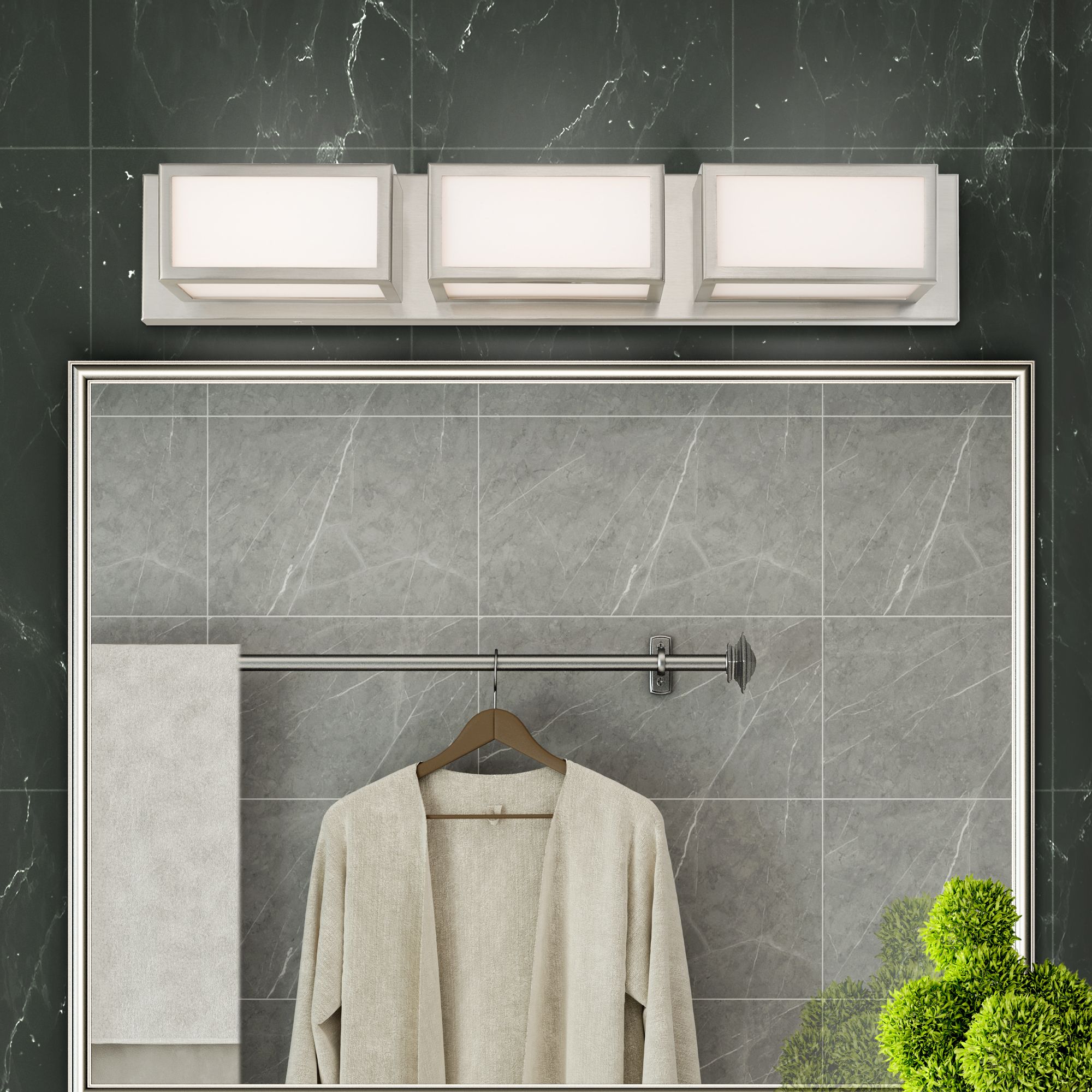 Sutter LED Light Brushed Nickel Bath Vanity