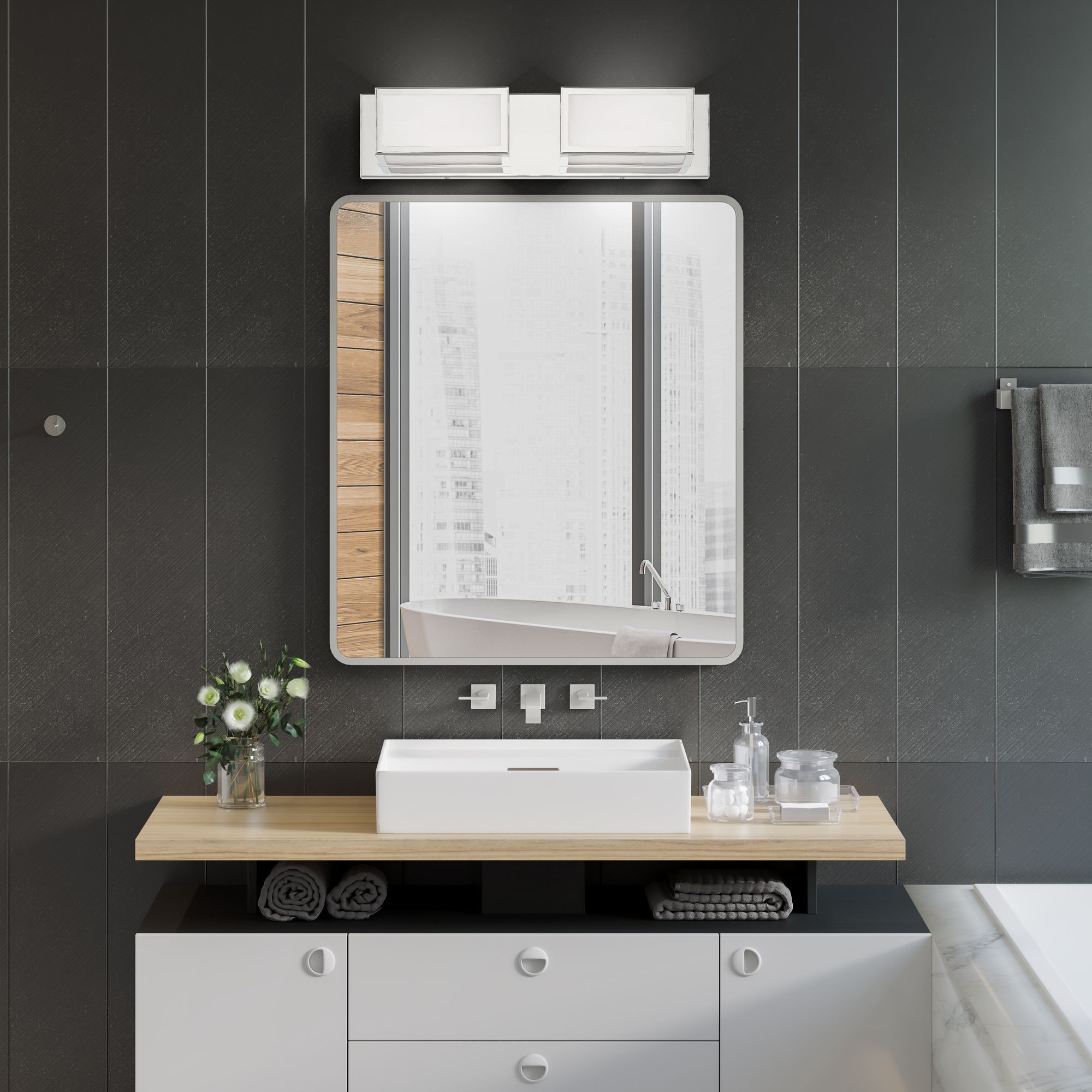 Sutter LED Polished Chrome ADA Bath Vanity