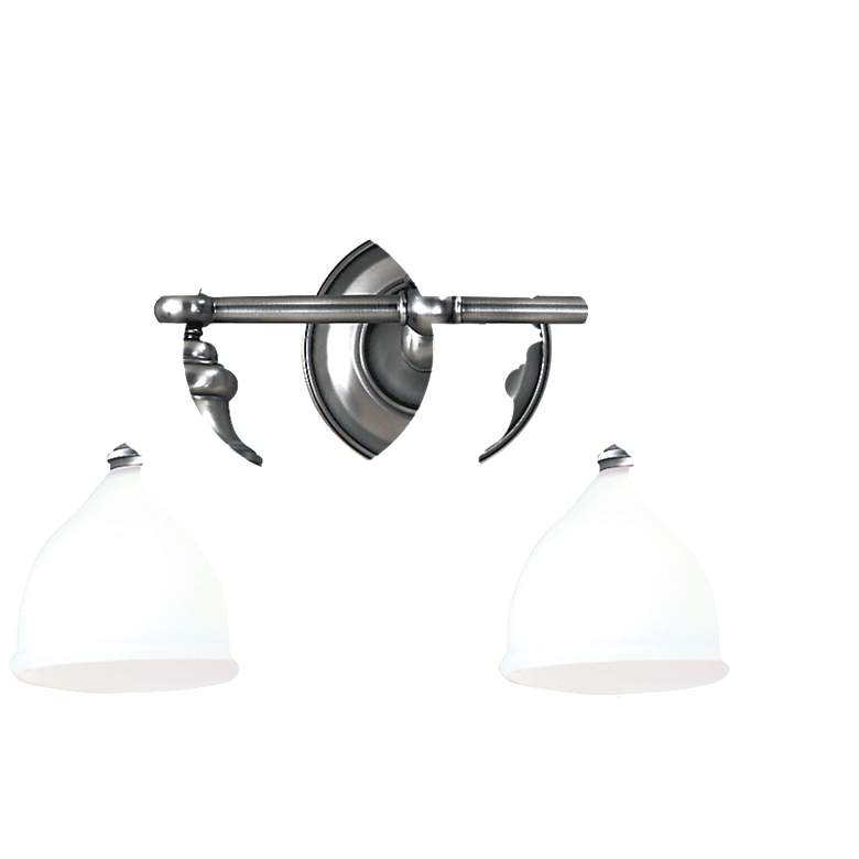 Image 1 Sutton 10 1/4" High Polished Nickel 2-Light Wall Sconce