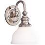 Sutton 10 1/4&#8221; High  Polished Nickel Wall Sconce