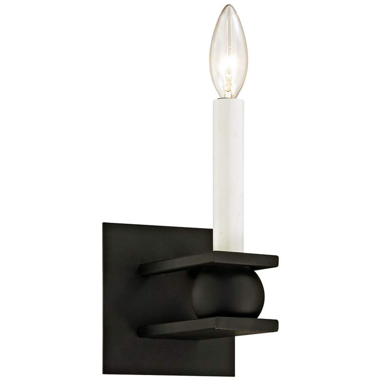 Sutton 11 1/2&quot; High Textured Black Wall Sconce