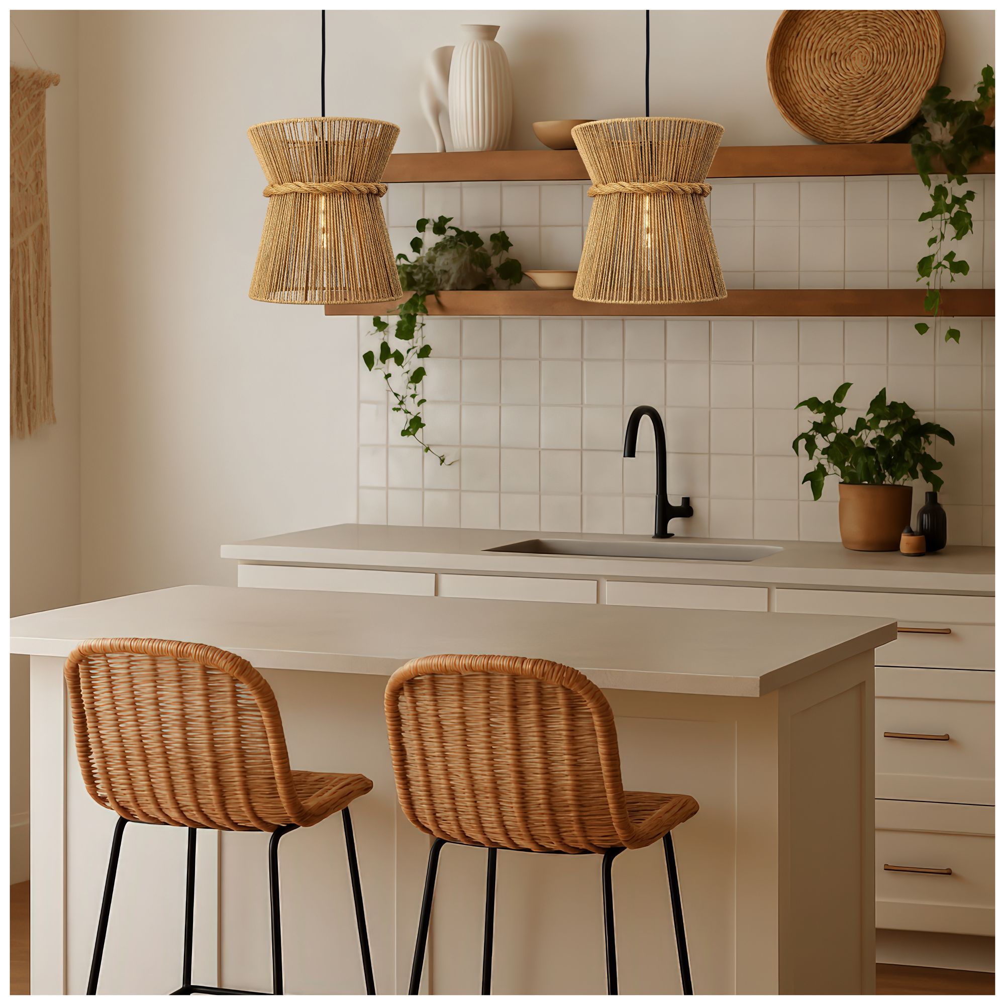 Image 2 Sutton 12" Wide Matte Black Cord Hung Pendant more views