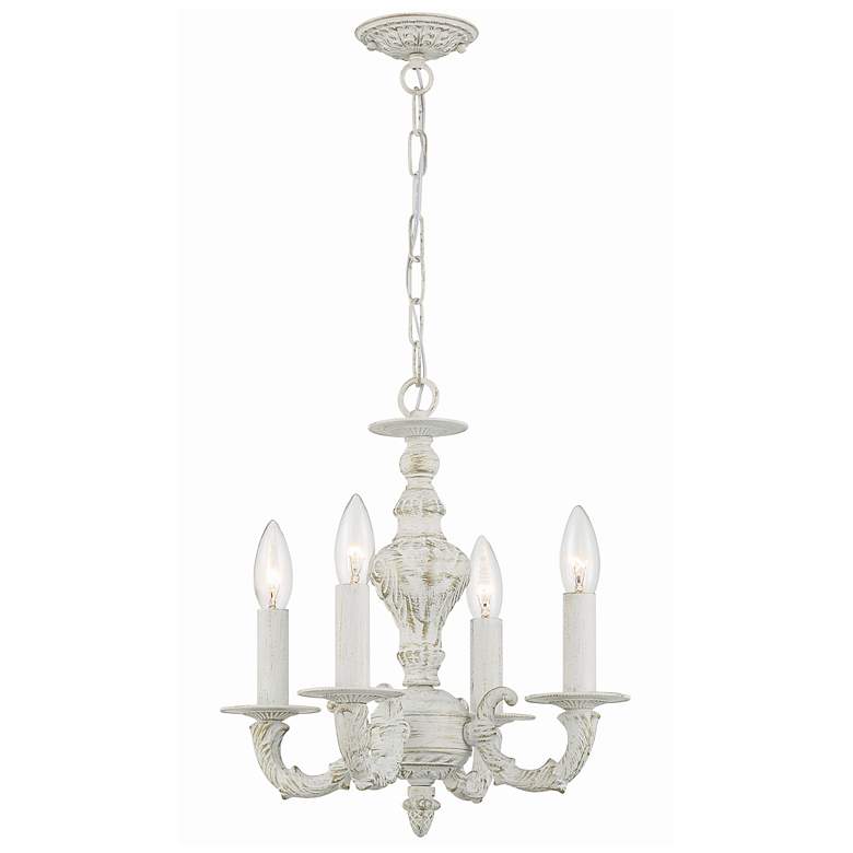 Image 2 Sutton 13 1/2" Wide Antique White and Gold Chandelier