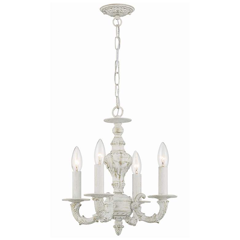 Image 2 Sutton 13 1/2 inch Wide Antique White and Gold Chandelier