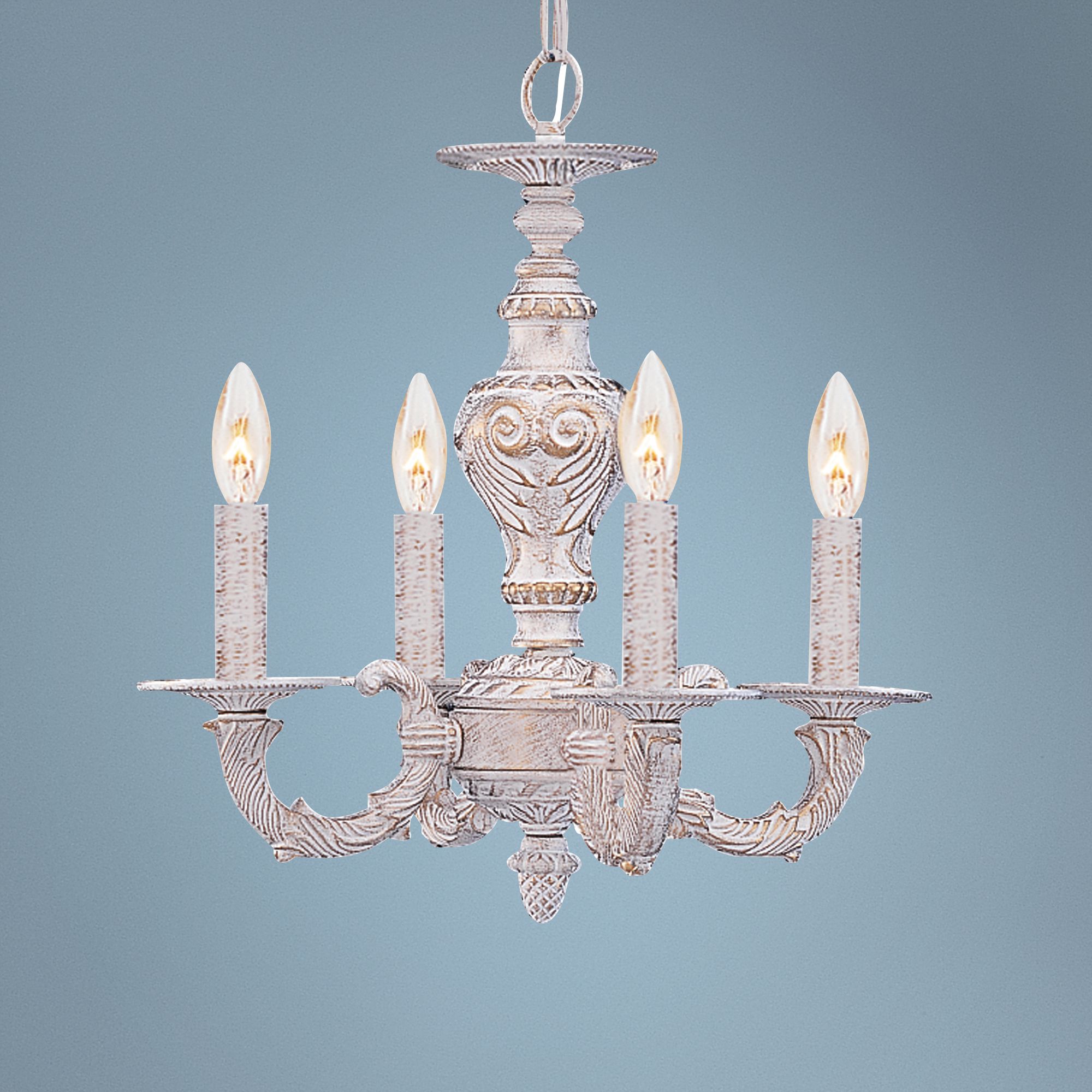 mini white chandelier