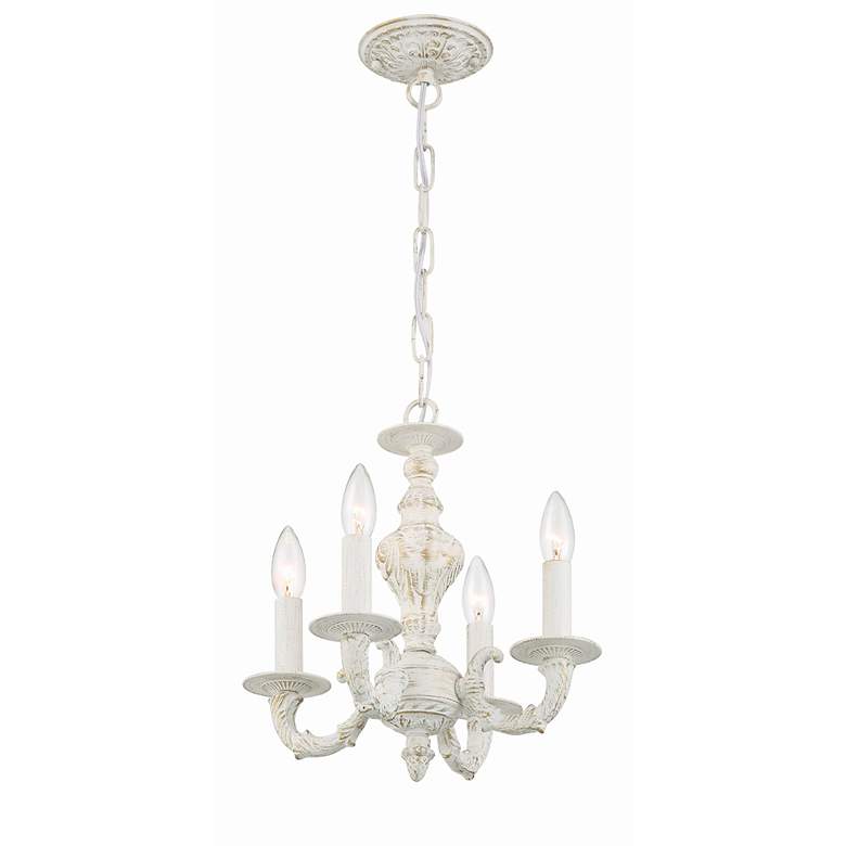 Image 4 Sutton 13 1/2" Wide Antique White and Gold Chandelier more views