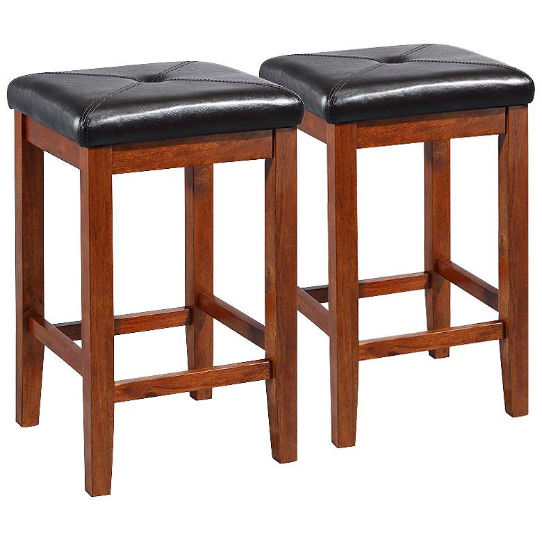 Sutton 24&quot; Cherry Counter Stools Set of 2