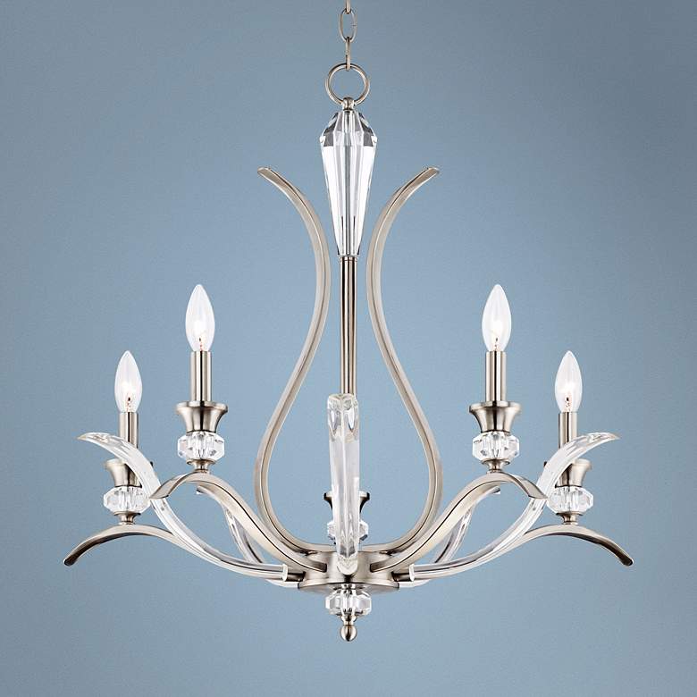 Image 1 Sutton 26" Wide Brushed Nickel Chandelier