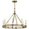 Sutton 27 1/2" Wide Champagne Silver Leaf 8-Light Chandelier