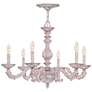 Sutton 28" Wide Antique White and Gold Chandelier