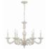Sutton 28" Wide Antique White and Gold Chandelier