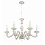 5_Sutton 28" Wide Antique White and Gold Chandelier more views
