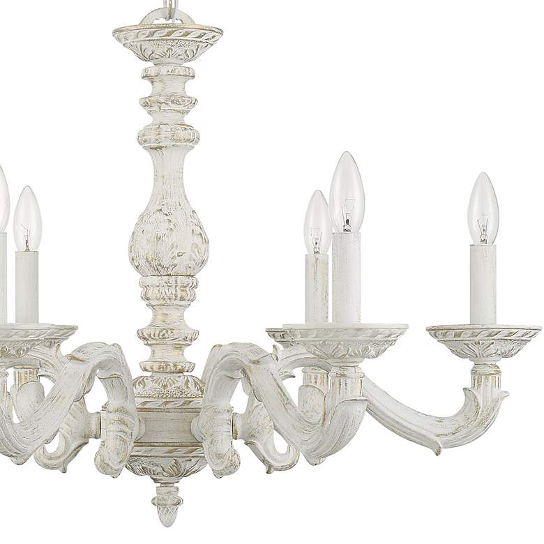 Image 6 Sutton 28" Wide Antique White and Gold Chandelier more views