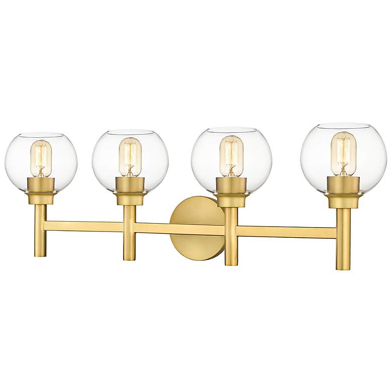 Image 2 Sutton 31 1/2" Wide Brushed Gold 4-Light Bath Light
