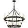 Sutton 32" Wide Textured Black 20-Light Chandelier