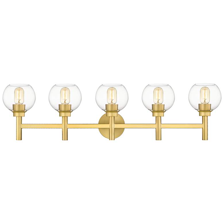 Image 5 Sutton 39 1/2" Wide Brushed Gold 5-Light Vanity Bath Light more views
