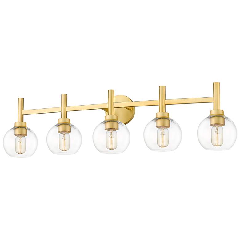 Image 6 Sutton 39 1/2" Wide Brushed Gold 5-Light Vanity Bath Light more views