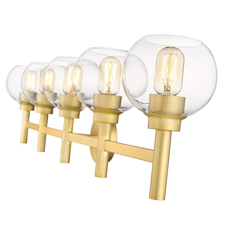 Image 7 Sutton 39 1/2" Wide Brushed Gold 5-Light Vanity Bath Light more views