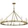 Sutton 44" Wide Champagne Silver Leaf 12-Light Chandelier