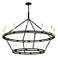 Sutton 44" Wide Textured Black 20-Light Chandelier