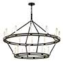 3_Sutton 44" Wide Textured Black 20-Light Chandelier more views