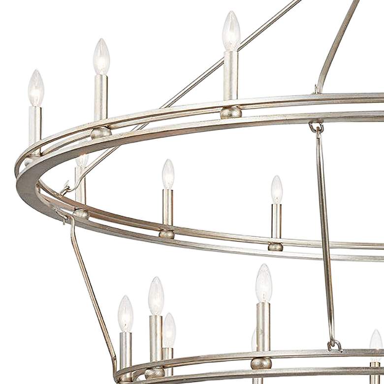 Image 2 Sutton 52 1/4 inchW Champagne Silver 18-Light 2-Tier Chandelier more views