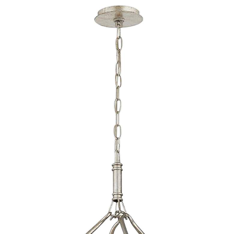 Image 3 Sutton 61 inchW Champagne Silver 16-Light Wagon Wheel Chandelier more views
